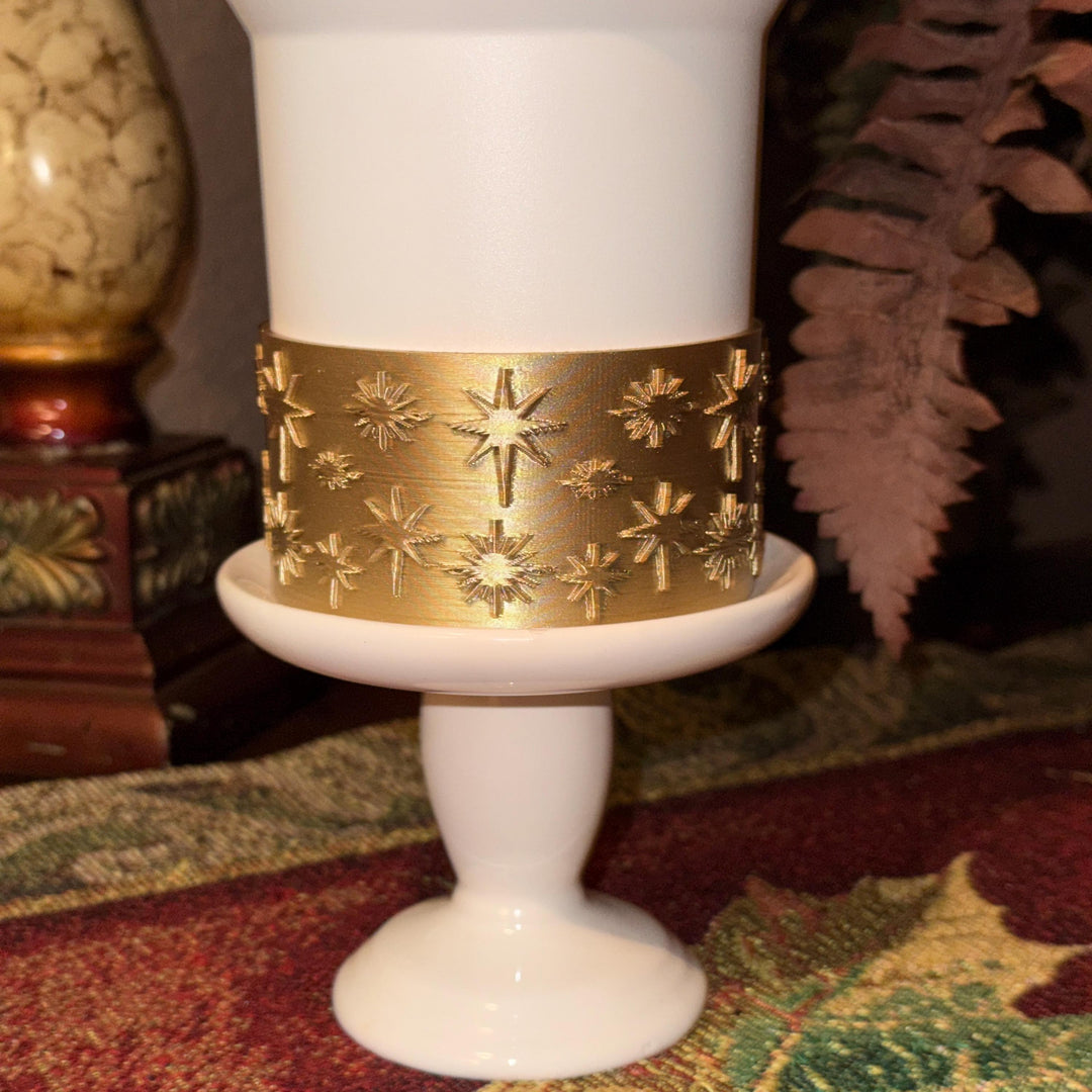 Gold White Nativity Scene Jesus Mary, Tumbler Boot or toppers, star handle charms, Stanley Tumbler Accessories, Starlight Shimmer