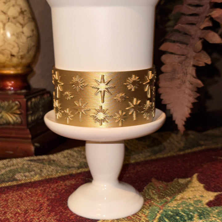 Gold White Nativity Scene Jesus Mary, Tumbler Boot or toppers, star handle charms, Stanley Tumbler Accessories, Starlight Shimmer