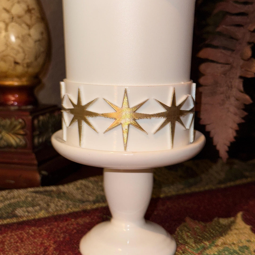Gold White Nativity Scene Jesus Mary, Tumbler Boot or toppers, star handle charms, Stanley Tumbler Accessories, Starlight Shimmer