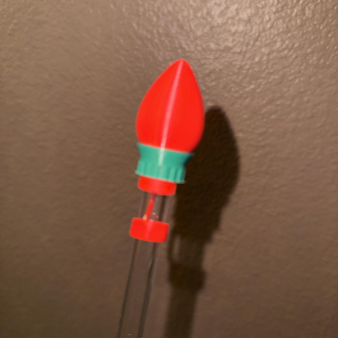 Christmas Light Straw Cap, for Stanley 20 30 or 40 oz Tumblers, unique gift, red green, Christmas accessories