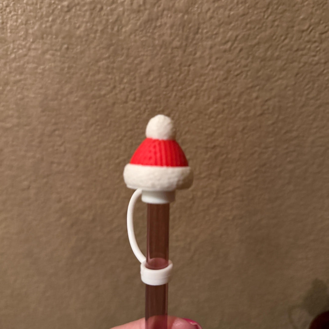 Christmas Winter Hat Straw Cap, for Stanley 20 30 or 40 oz Tumblers, unique gift, Christmas accessories