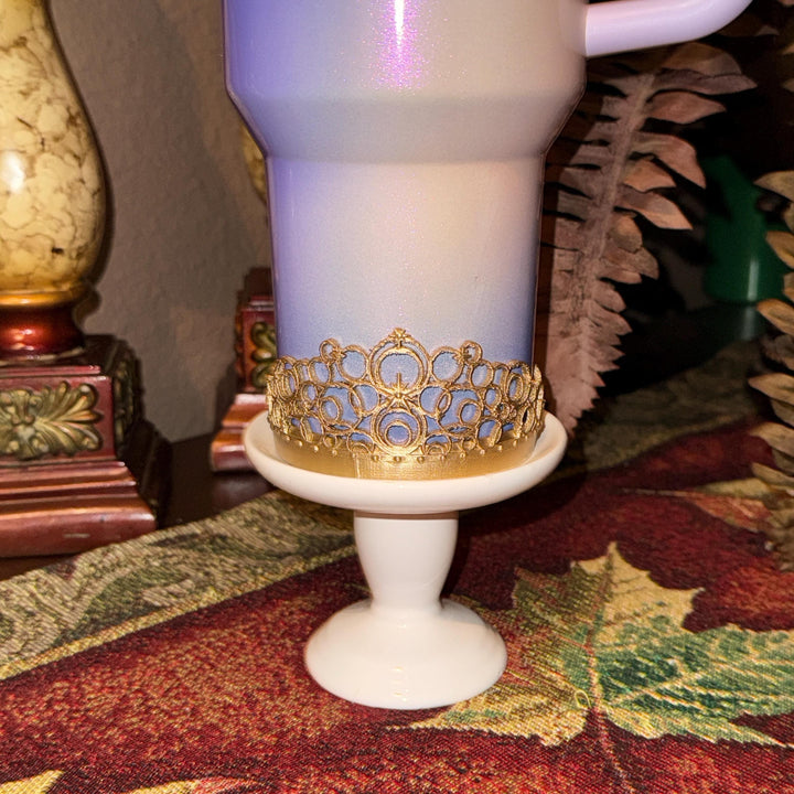 Good Witch Rhinestone Gold Silver Crown Lid or Straw Topper for your Glinda Stanley tumbler, 20 30 40 oz