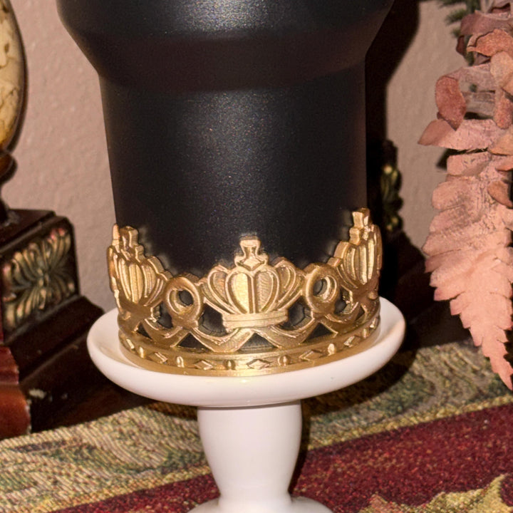 Gold Crown Boot and Halo (C2) Tumbler Accessories, 20 30 40 oz, Fits Starlight Shimmer and Black Honey, unique trending gifts for Stanley