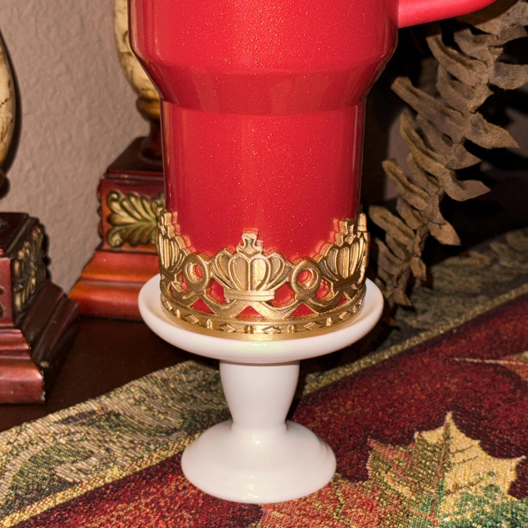 Gold Crown Boot and Halo (C2) Tumbler Accessories, 20 30 40 oz, Fits Starlight Shimmer and Black Honey, unique trending gifts for Stanley