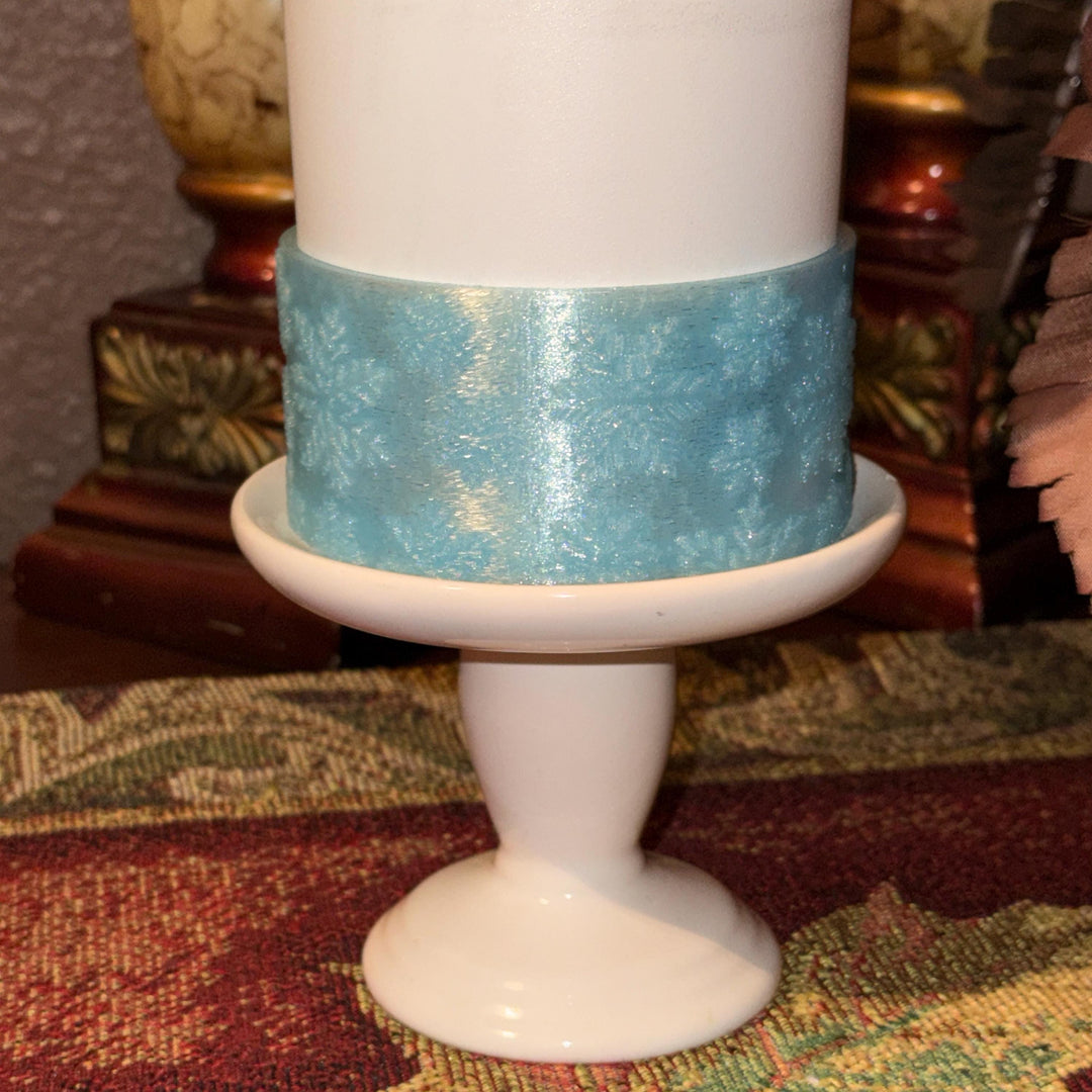 Silver or Blue Snowflake Tumbler Boot, Protective Sleeve, Stanley Tumbler Accessories, unique gift, straw topper