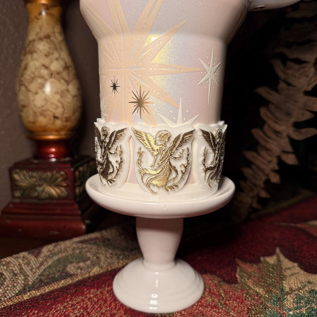 Gold White Nativity Scene Jesus Mary, Tumbler Boot or toppers, star handle charms, Stanley Tumbler Accessories, Starlight Shimmer