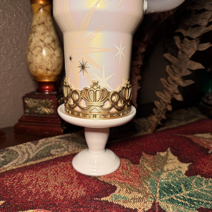 Gold White Nativity Scene Jesus Mary, Tumbler Boot or toppers, star handle charms, Stanley Tumbler Accessories, Starlight Shimmer
