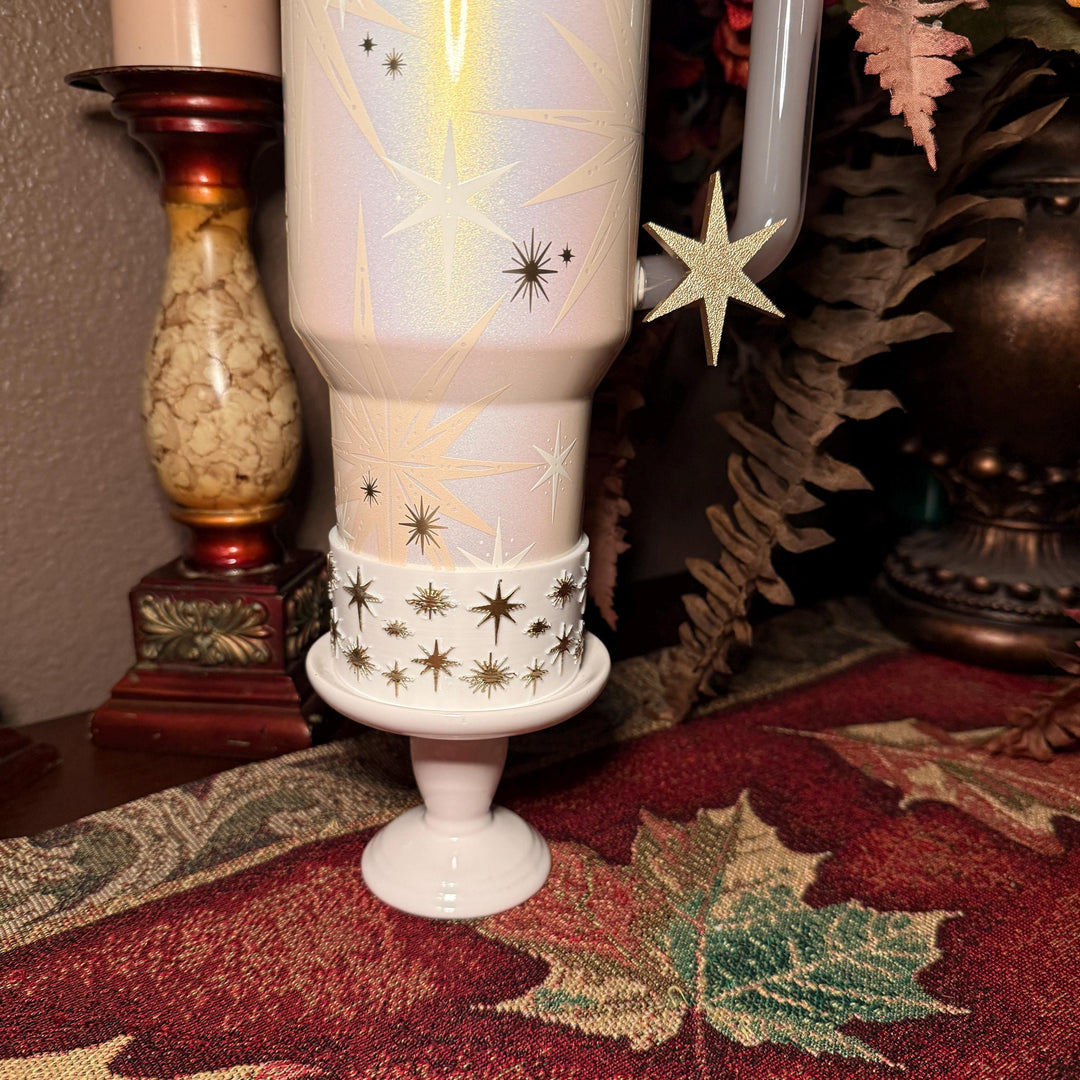 Gold White Nativity Scene Jesus Mary, Tumbler Boot or toppers, star handle charms, Stanley Tumbler Accessories, Starlight Shimmer