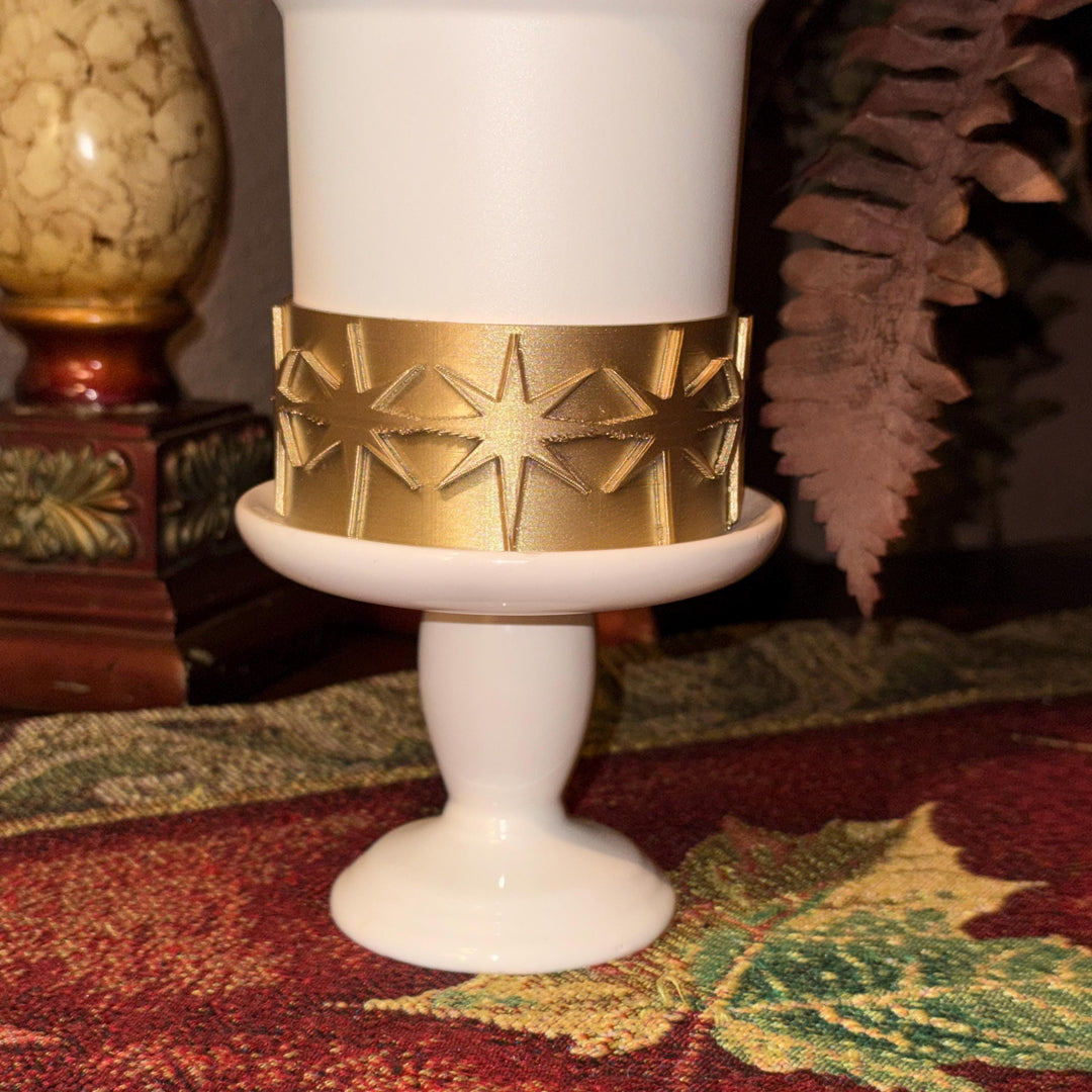 Gold White Nativity Scene Jesus Mary, Tumbler Boot or toppers, star handle charms, Stanley Tumbler Accessories, Starlight Shimmer