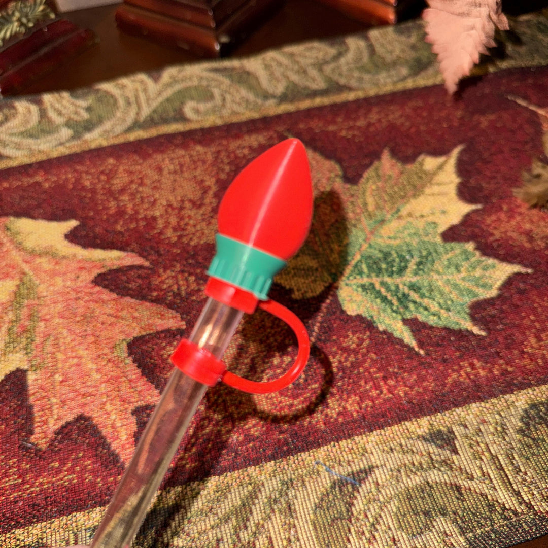 Christmas Light Straw Cap, for Stanley 20 30 or 40 oz Tumblers, unique gift, red green, Christmas accessories