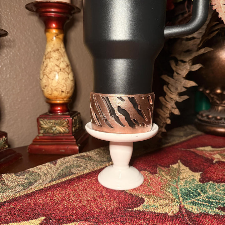 Tiger Stripe Black Rose Gold Tumbler Boots or halo, Fits Stanley, Soccer Star, Jersey 10, Argentina Soccer Accessories