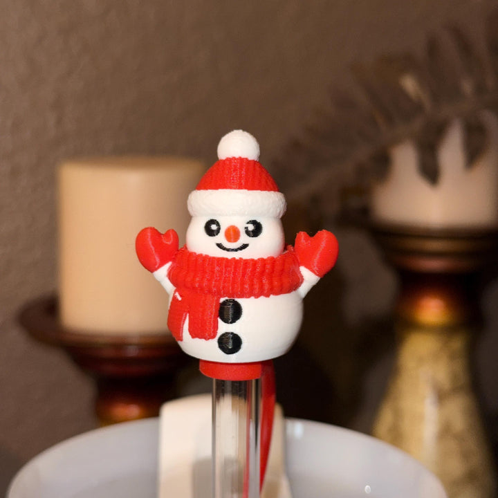 Snowman Straw Cap, for Stanley 20 30 or 40 oz Tumblers, unique gift, Christmas accessories