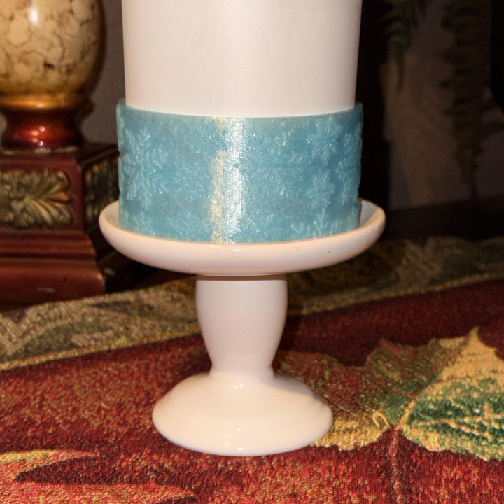 Silver or Blue Snowflake Tumbler Boot, Protective Sleeve, Stanley Tumbler Accessories, unique gift, straw topper