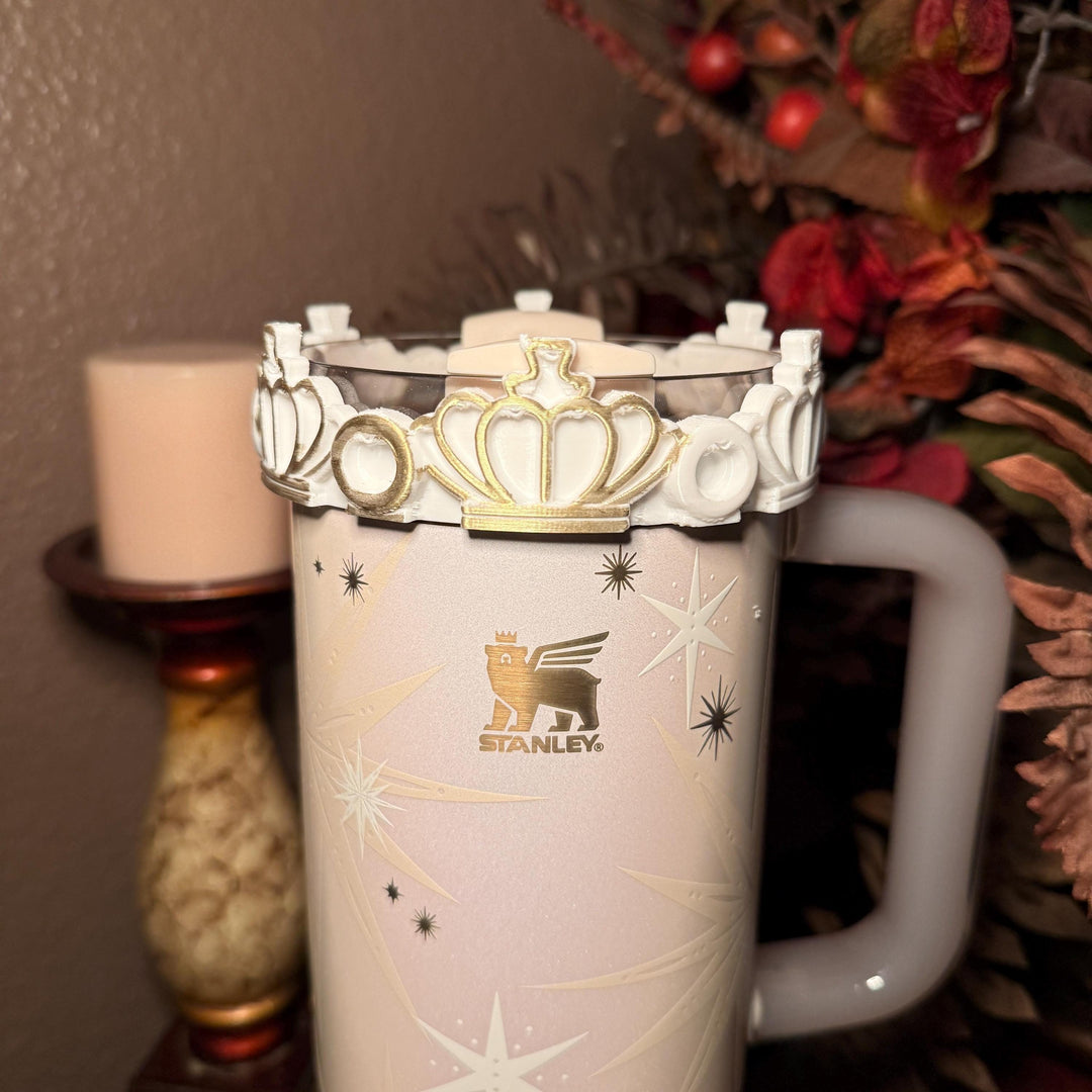 Gold White Nativity Scene Jesus Mary, Tumbler Boot or toppers, star handle charms, Stanley Tumbler Accessories, Starlight Shimmer