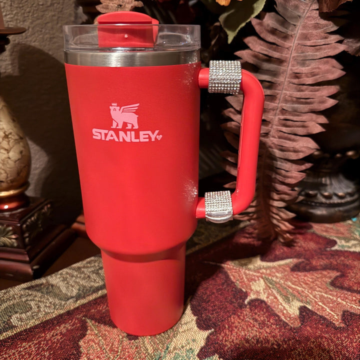 Silver Rhinestone Cup Handle Clip – Magnetic Tumbler Charm Accessory