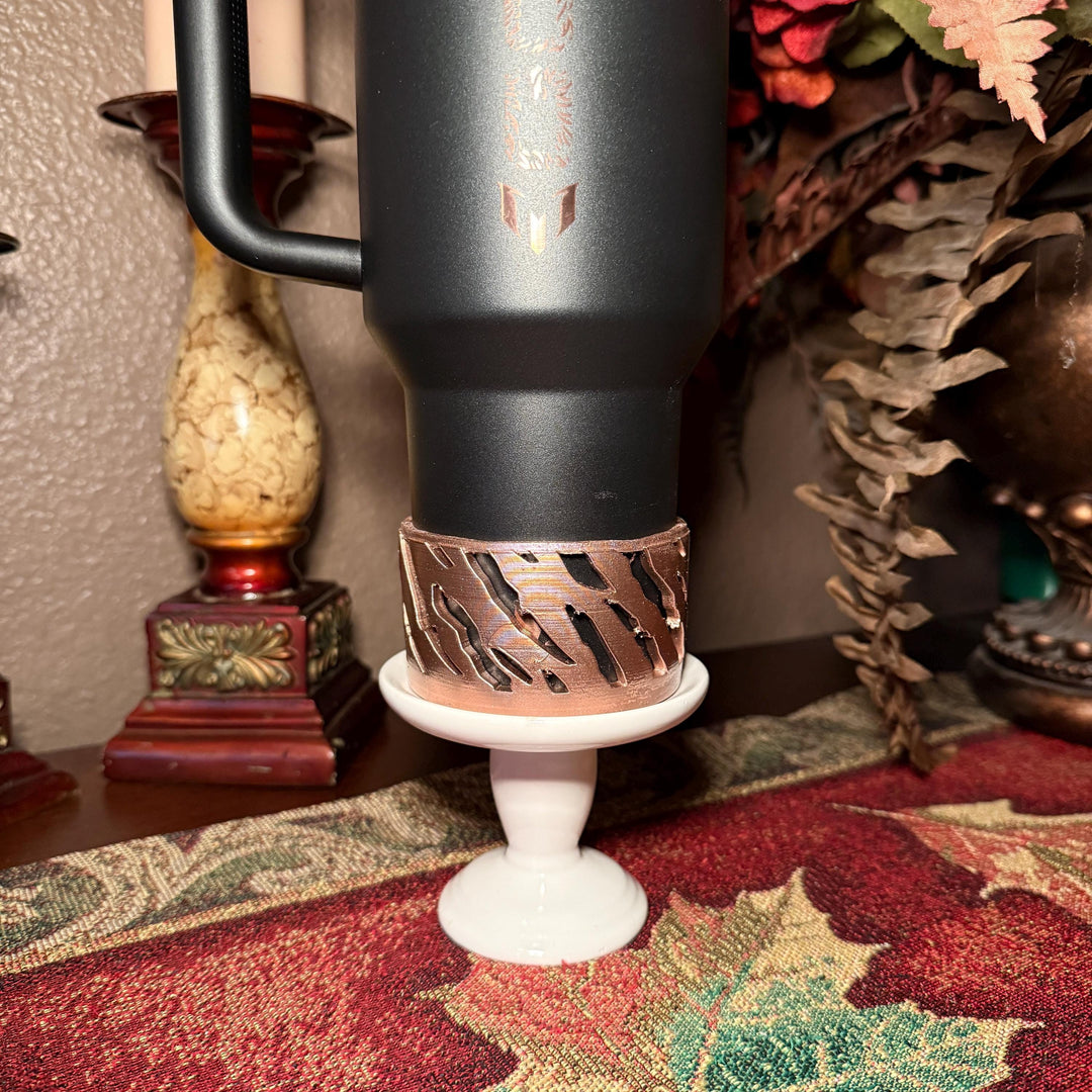 Tiger Stripe Black Rose Gold Tumbler Boots or halo, Fits Stanley, Soccer Star, Jersey 10, Argentina Soccer Accessories