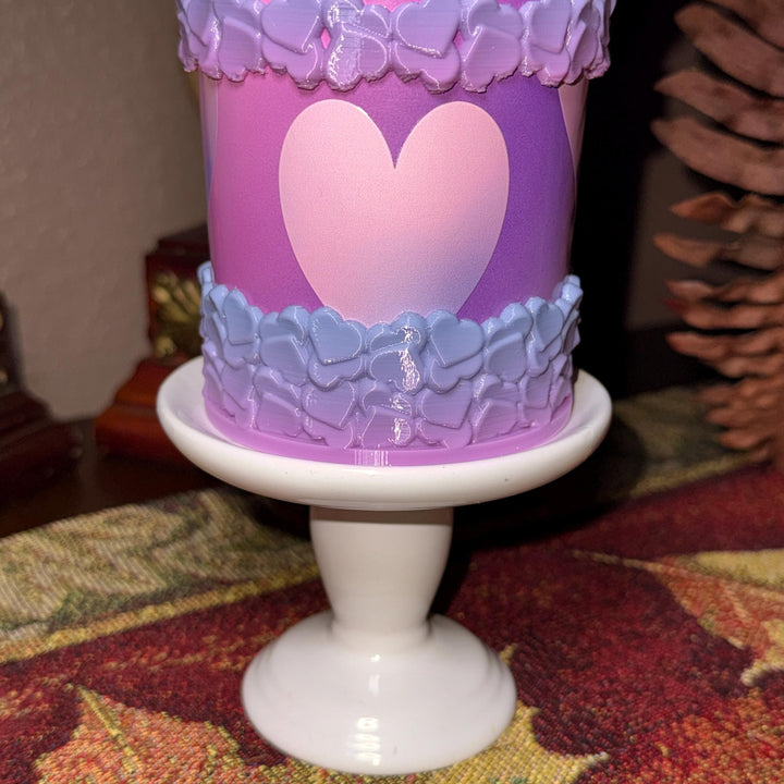 Mermaid Ombre Valentine Heart Cluster Tumbler Boot, Protective Sleeve, Boot, Halo, and Bangle, fits 20 30 or 40 oz Stanley