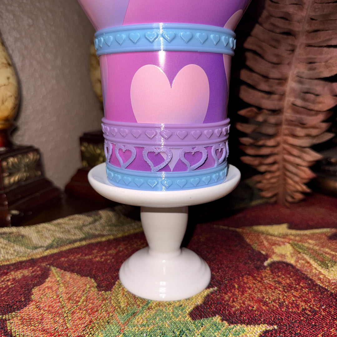 Mermaid Pink Lavender Blue Ombre Valentine Heart Cluster Tumbler Boot, Halo, and Bangle, fits 20 30 or 40 oz Stanley