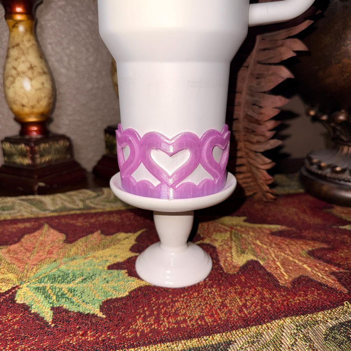 Valentine Heart Tumbler Boot, Red White Pink, for Stanley and other brands, Protective Sleeve, unique minimalist gift, hot seller