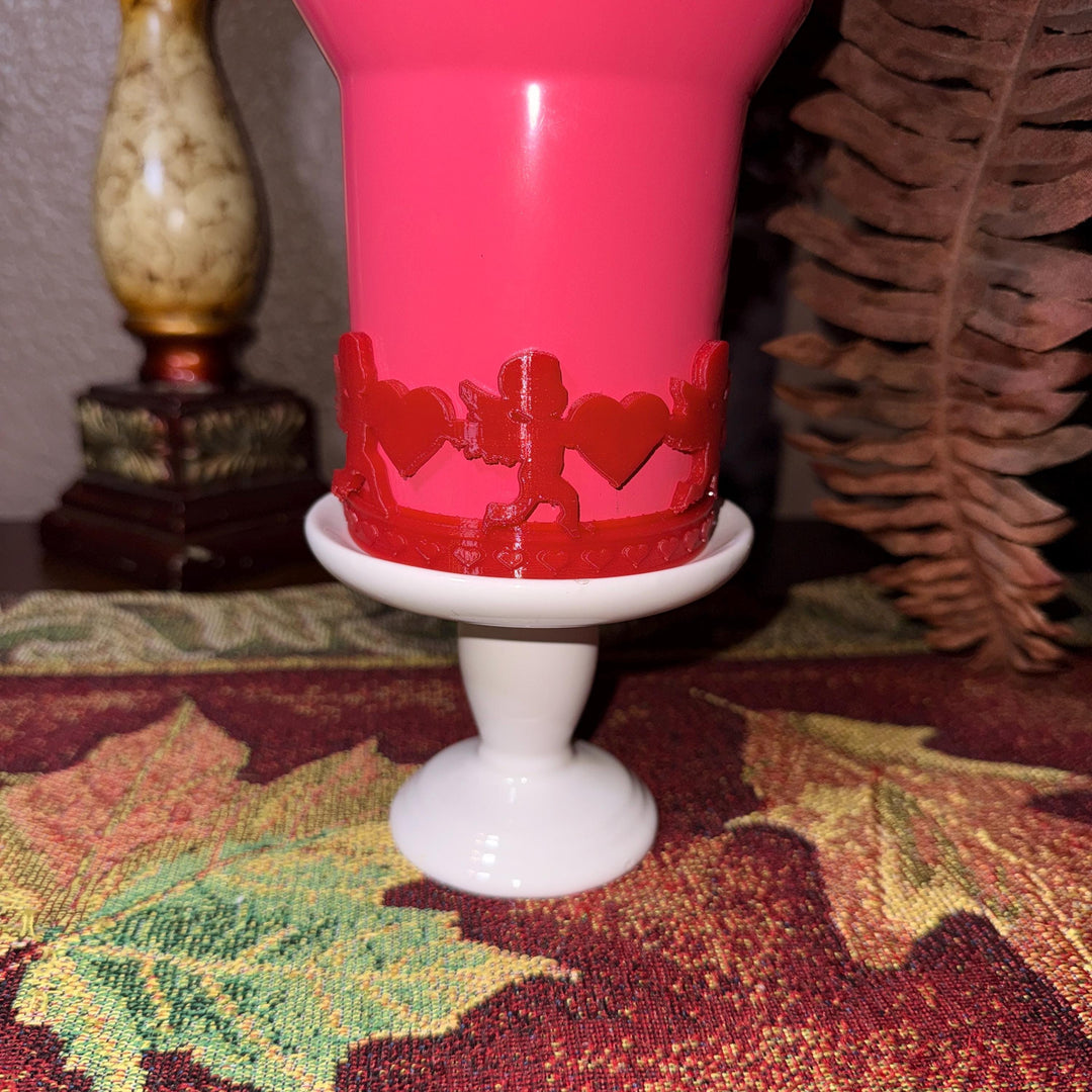 Red Cupid Cherub Valentine Tumbler Boot, Protective Sleeve, 20 30 40 oz Stanley, HOT SELLER