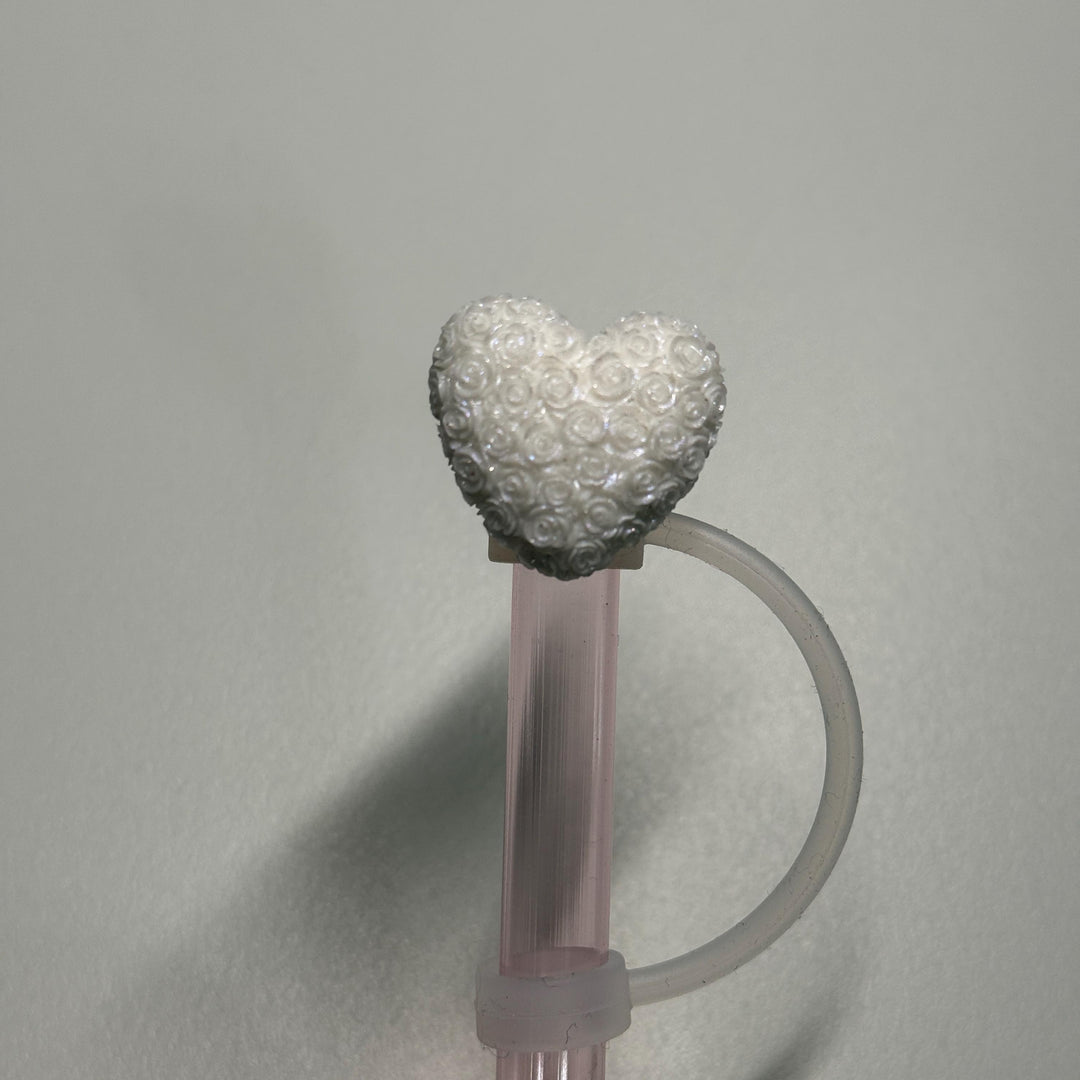 Rose Heart Straw Cap Topper, for Valentine Stanley 20 30 or 40 oz Tumblers, unique minimalist gift accessories