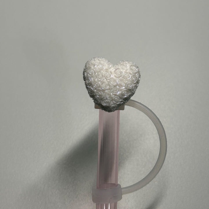 Rose Heart Straw Cap Topper, for Valentine Stanley 20 30 or 40 oz Tumblers, unique minimalist gift accessories