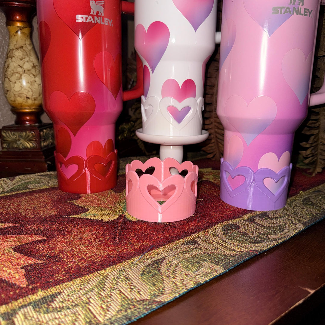 Valentine Heart Tumbler Boot, Red White Pink Lavender, Fits 20 30 40 oz Stanley, unique gift TARG