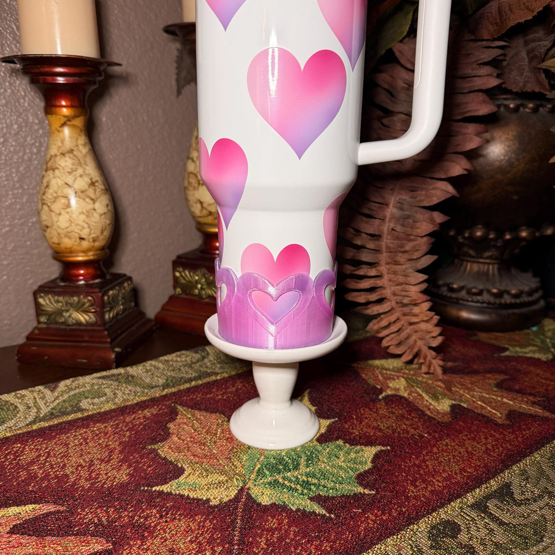 Valentine Heart Tumbler Boot, Red White Pink Lavender, Fits 20 30 40 oz Stanley, unique gift