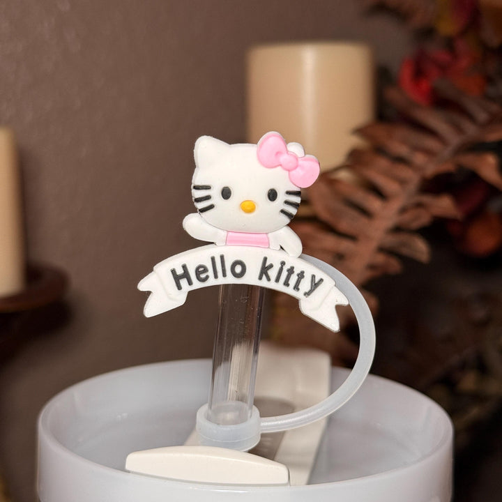 Kitty Cat Straw Cap Topper, for 10 mm straws, unique minimalist gift accessories, limited quantity
