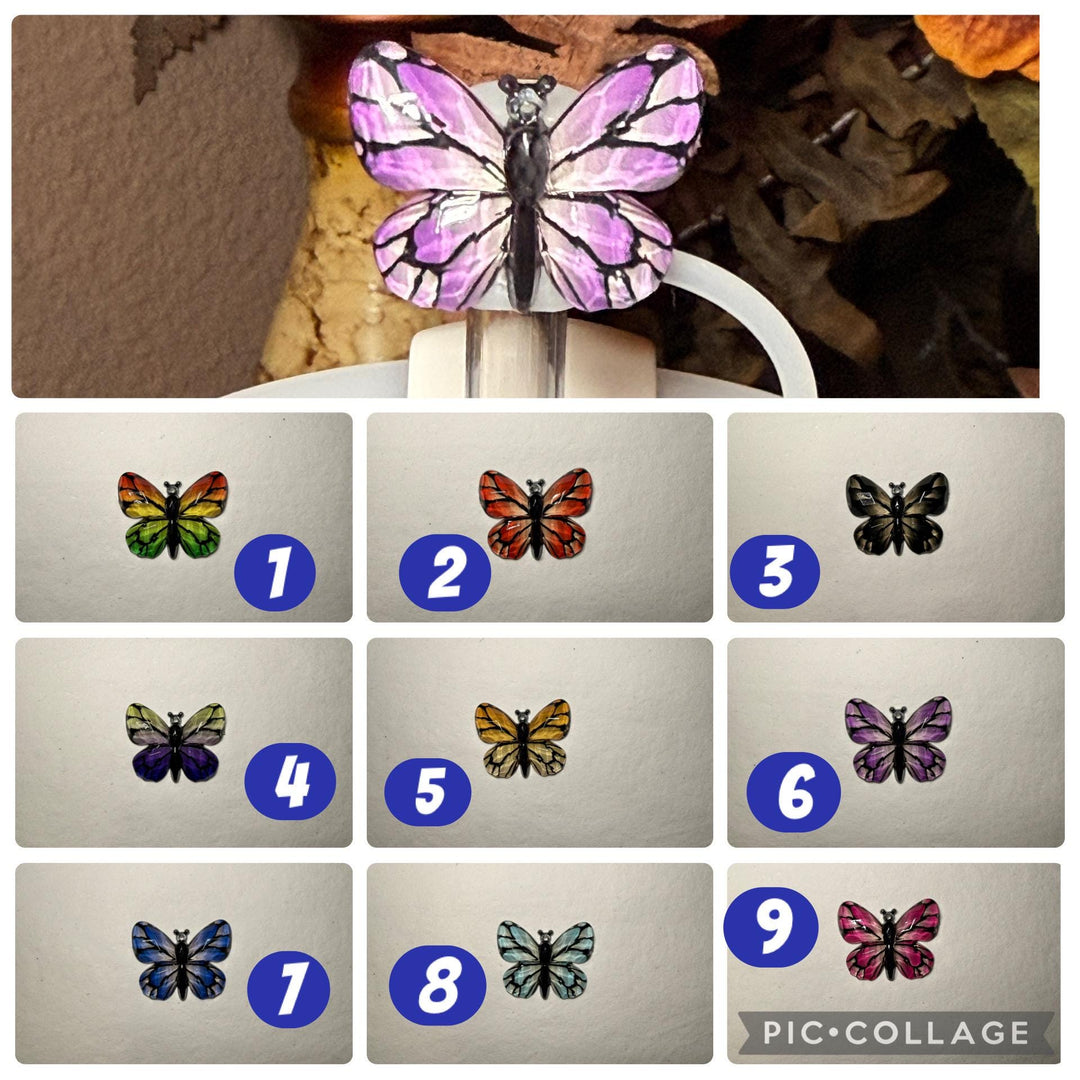 Butterfly Straw Cap Topper, for 10 mm straws, unique minimalist gift accessories