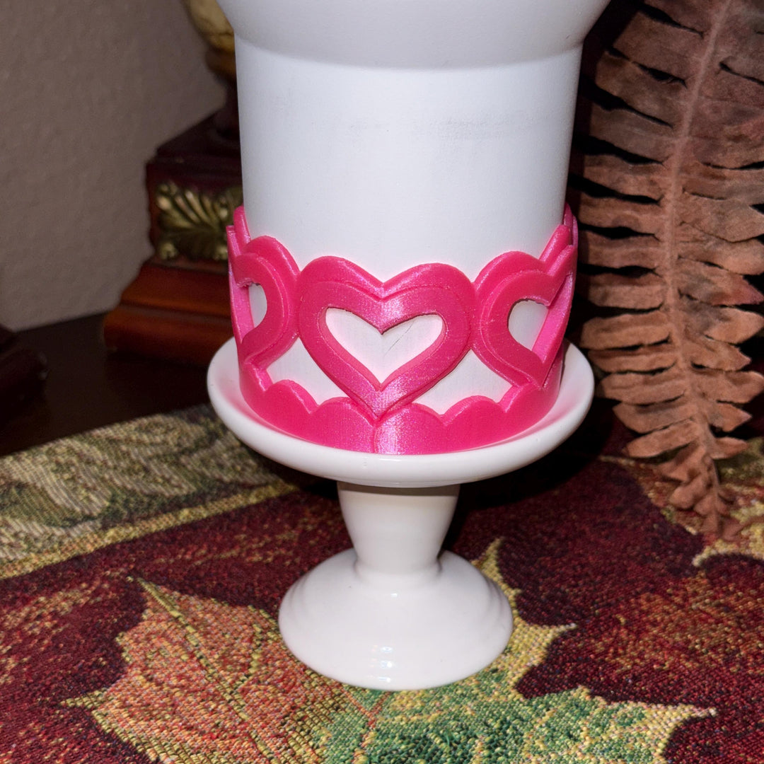 Valentine Heart Tumbler Boot, Red White Pink, for Stanley and other brands, Protective Sleeve, unique minimalist gift, hot seller