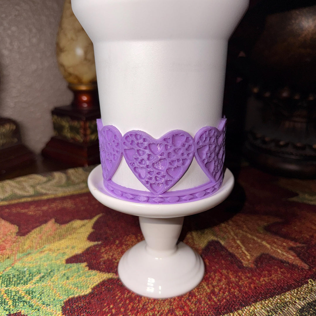 Valentine Heart Tumbler Boot, Red White Pink, Protective Sleeve, HOT SELLER