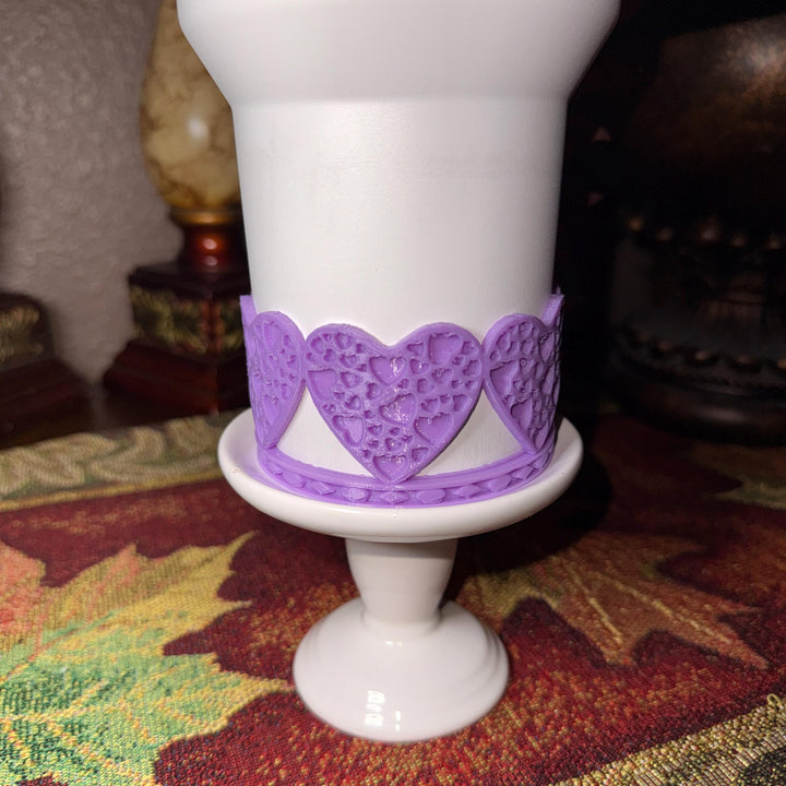 Valentine Heart Tumbler Boot, Red White Pink, Protective Sleeve, HOT SELLER