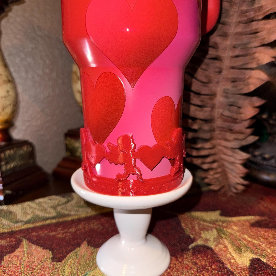 Red Cupid Valentine Tumbler Boot, Protective Sleeve, 20 30 40 oz Stanley, HOT SELLER