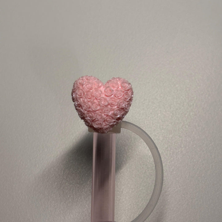 Rose Heart Straw Cap Topper, for Valentine Stanley 20 30 or 40 oz Tumblers, unique minimalist gift accessories