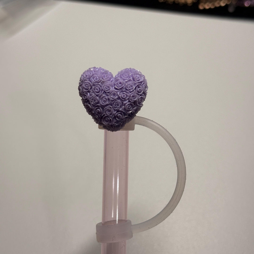 Rose Heart Straw Cap Topper, for Valentine Stanley 20 30 or 40 oz Tumblers, unique minimalist gift accessories