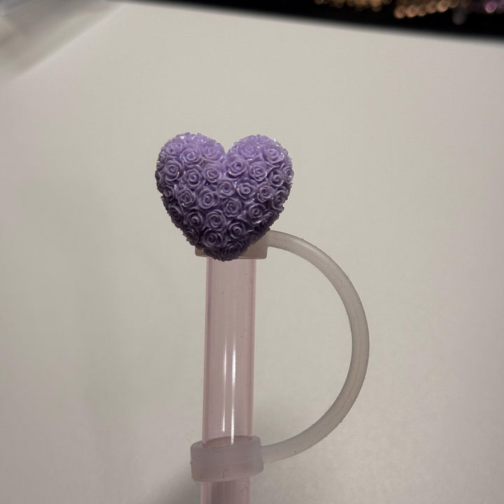 Rose Heart Straw Cap Topper, for Valentine Stanley 20 30 or 40 oz Tumblers, unique minimalist gift accessories