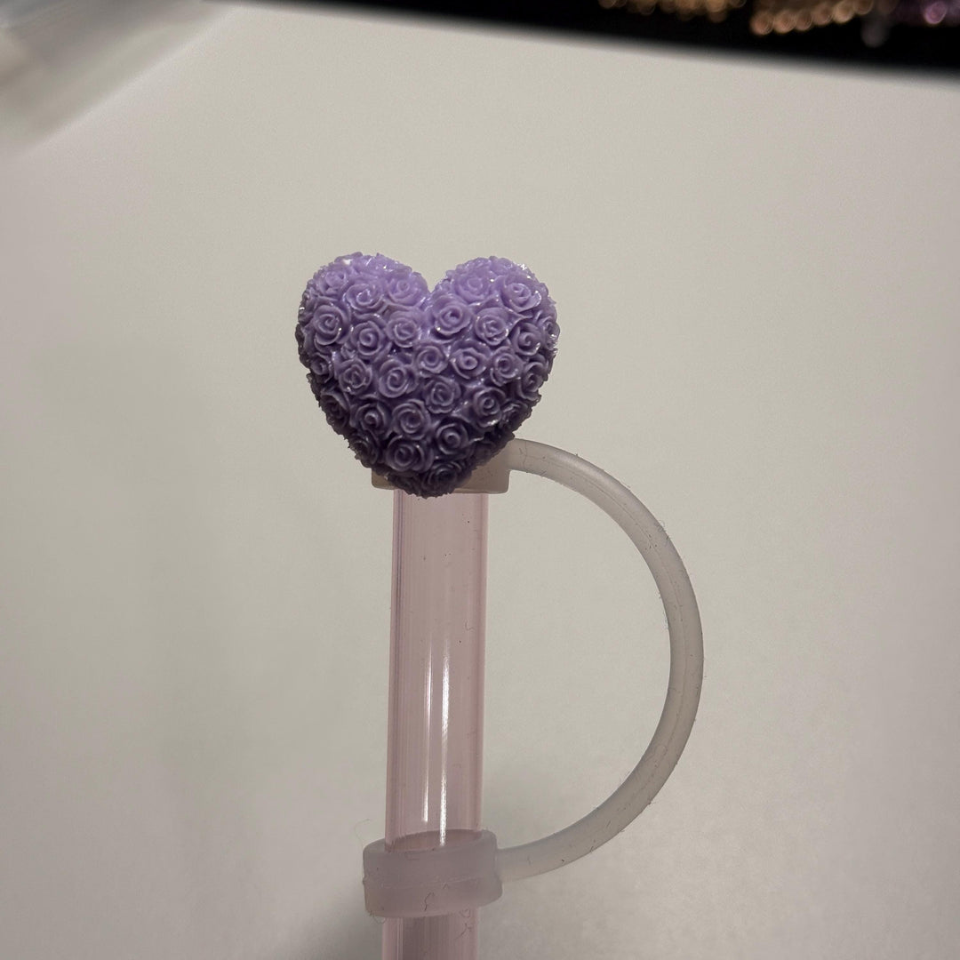 Rose Heart Straw Cap Topper, for Valentine Stanley 20 30 or 40 oz Tumblers, unique minimalist gift accessories