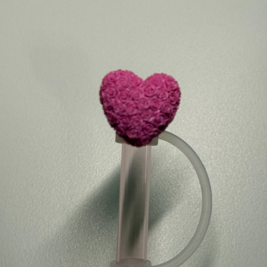 Rose Heart Straw Cap Topper, for Valentine Stanley 20 30 or 40 oz Tumblers, unique minimalist gift accessories