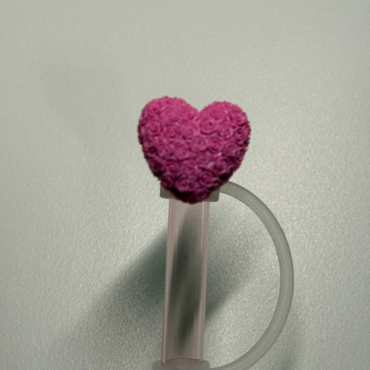Rose Heart Straw Cap Topper, for Valentine Stanley 20 30 or 40 oz Tumblers, unique minimalist gift accessories