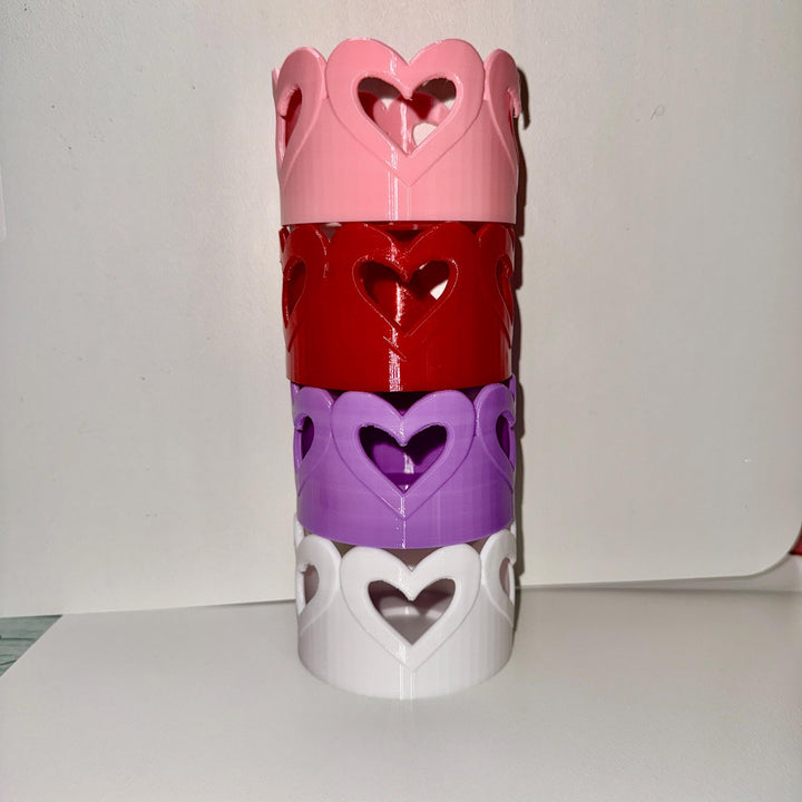 Valentine Heart Tumbler Boot, Red White Pink Lavender, Fits 20 30 40 oz Stanley, unique gift TARG