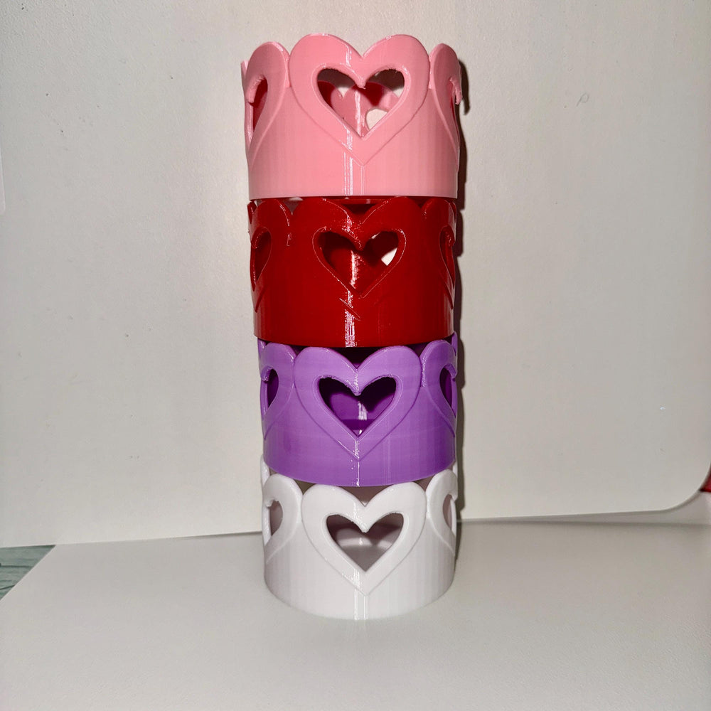 Valentine Heart Tumbler Boot, Red White Pink Lavender, Fits 20 30 40 oz Stanley, unique gift