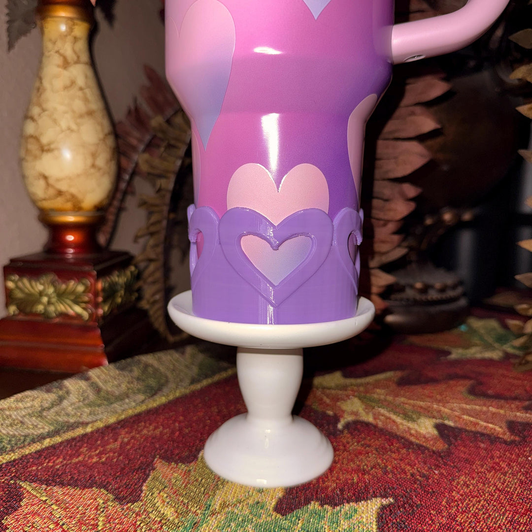 Valentine Heart Tumbler Boot, Red White Pink Lavender, Fits 20 30 40 oz Stanley, unique gift