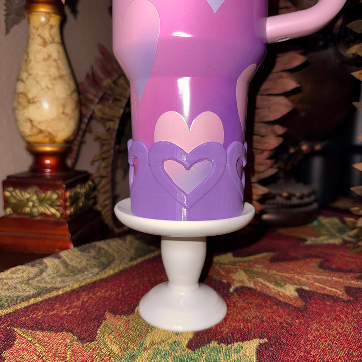 Valentine Heart Tumbler Boot, Red White Pink Lavender, Fits 20 30 40 oz Stanley, unique gift