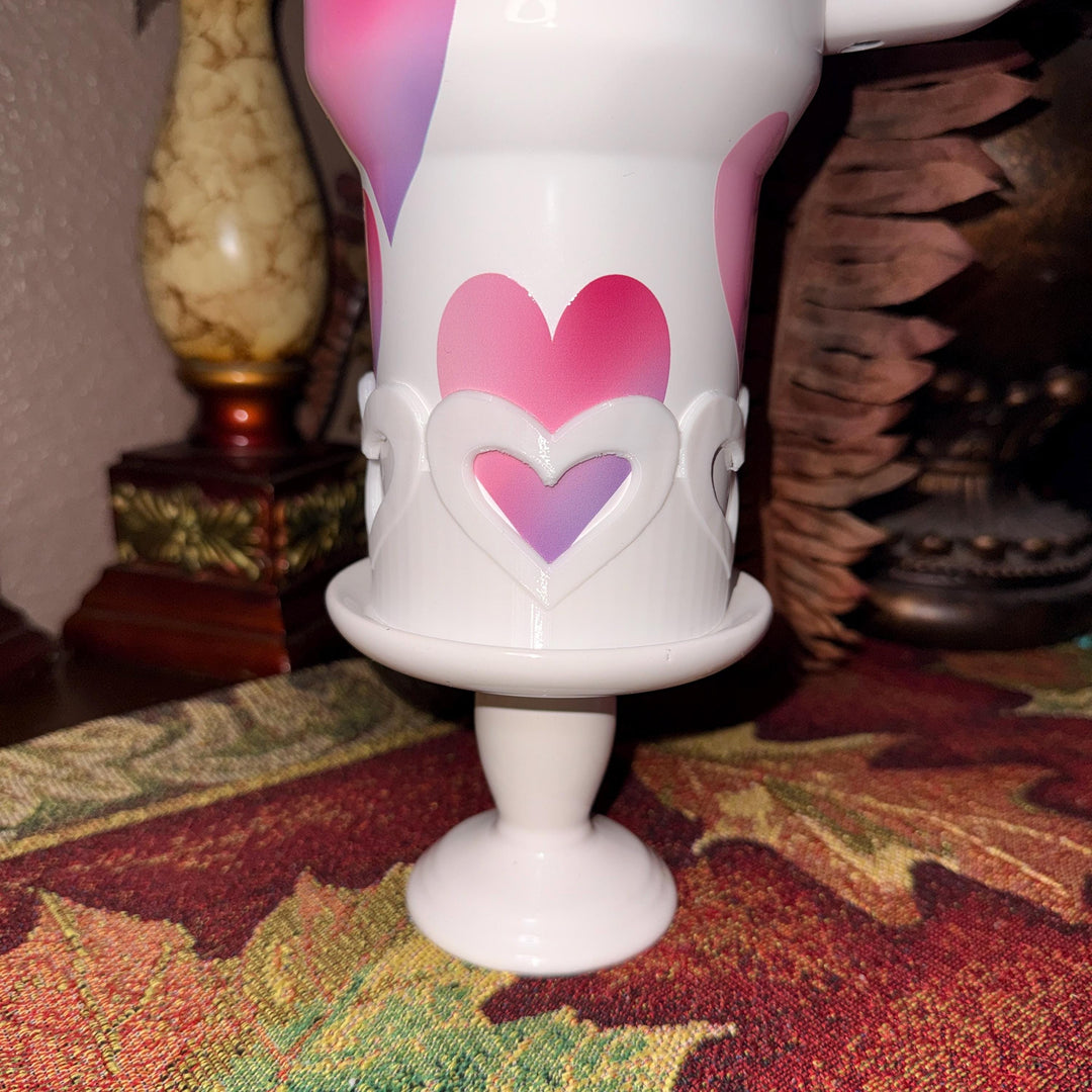 Valentine Heart Tumbler Boot, Red White Pink Lavender, Fits 20 30 40 oz Stanley, unique gift