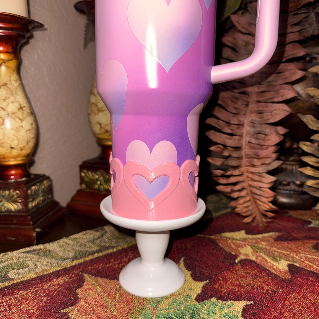 Valentine Heart Tumbler Boot, Red White Pink Lavender, Fits 20 30 40 oz Stanley, unique gift