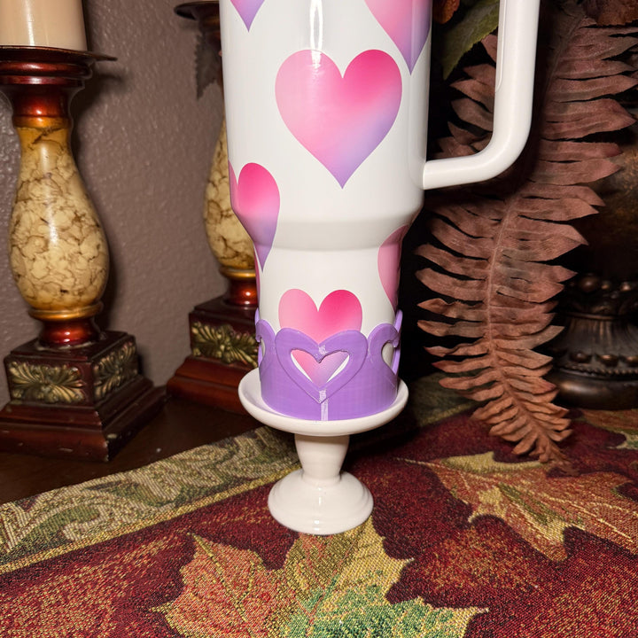 Valentine Heart Tumbler Boot, Red White Pink Lavender, Fits 20 30 40 oz Stanley, unique gift