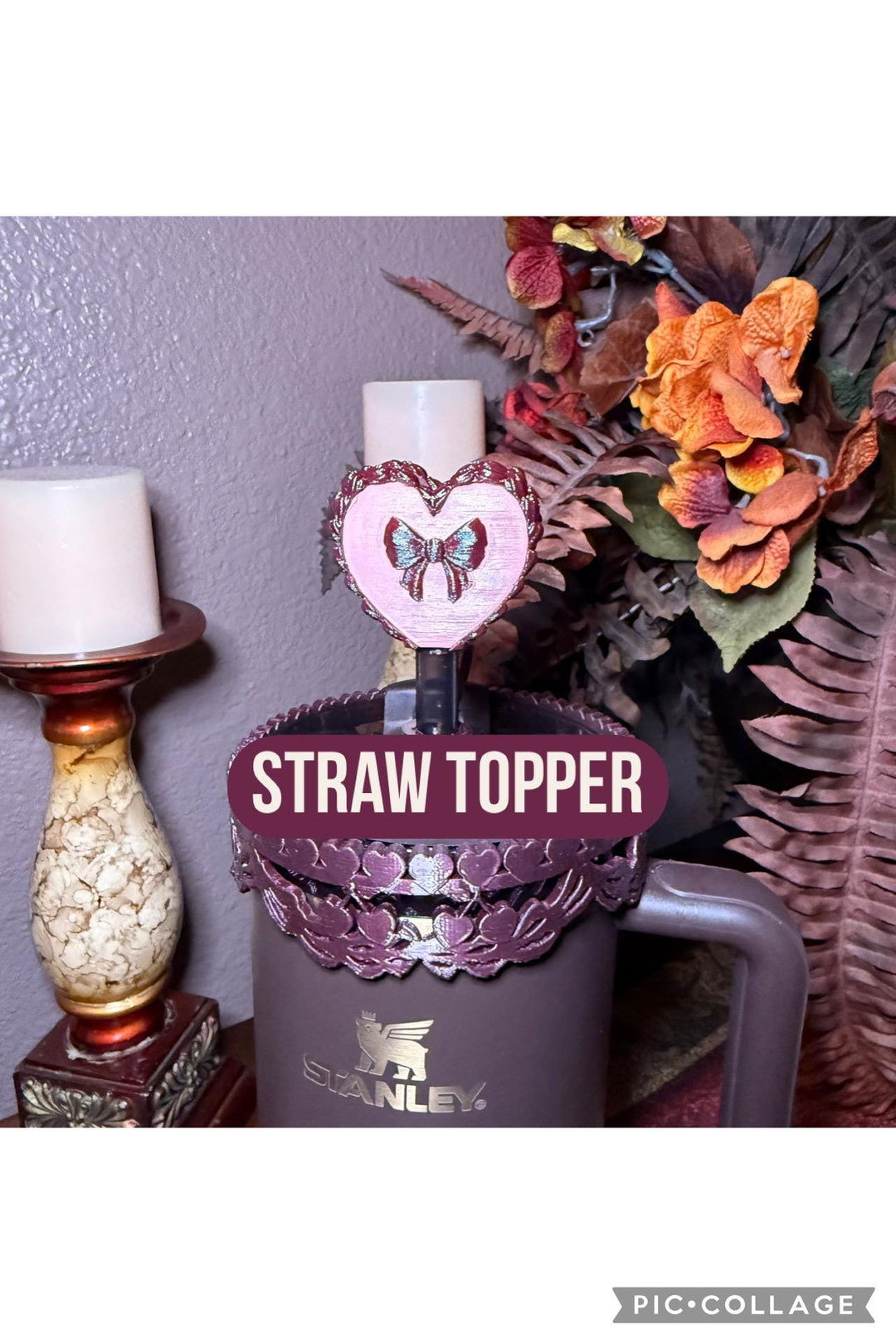 Red Velvet Valentine Cake Heart Tumbler Boot, Halo, Lid Toppers, Straw Topper Slider Buddy, Protective Sleeve, fits 20 30 or 40 oz Stanley