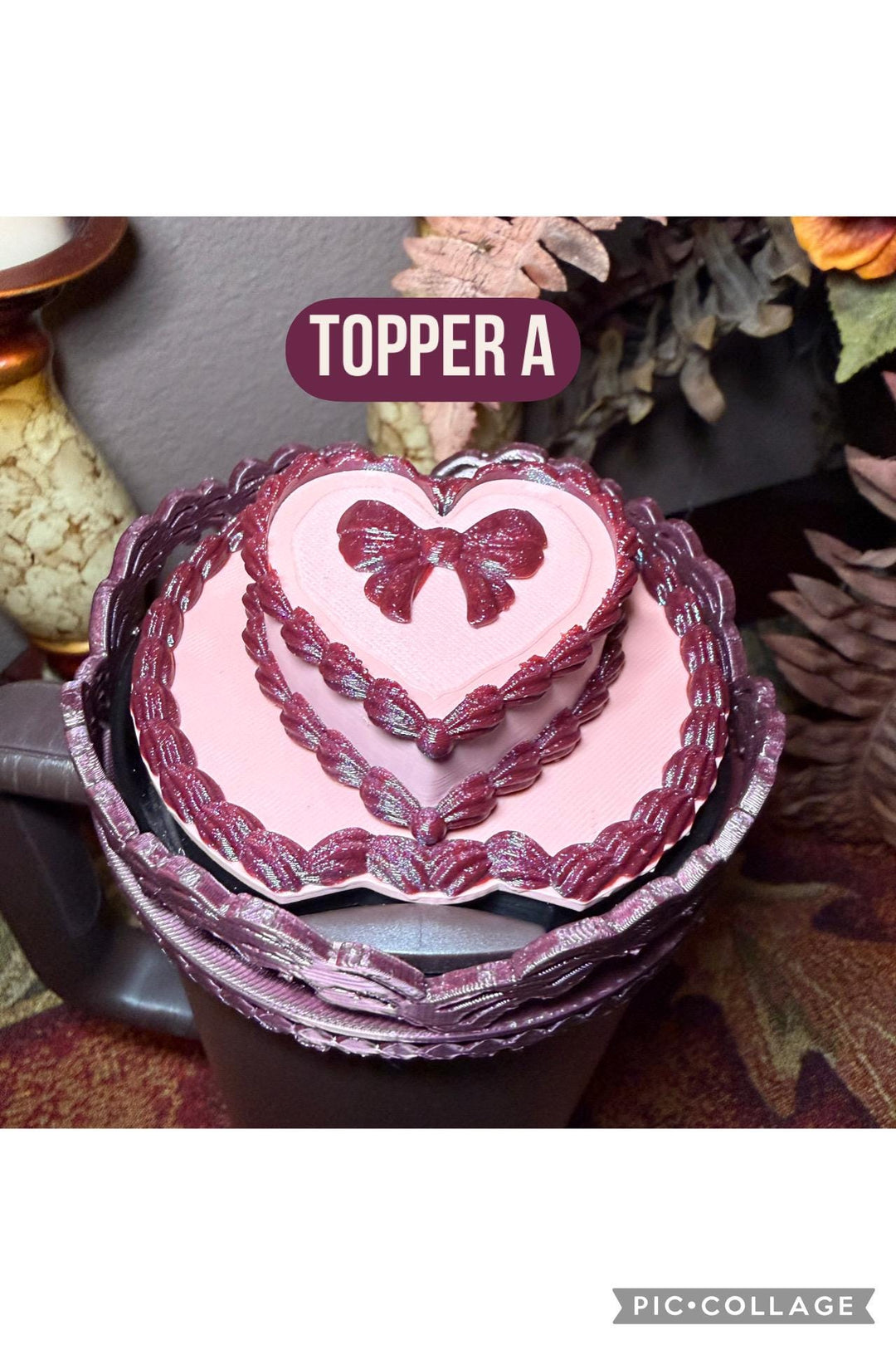 Red Velvet Valentine Cake Heart Tumbler Boot, Halo, Lid Toppers, Straw Topper Slider Buddy, Protective Sleeve, fits 20 30 or 40 oz Stanley