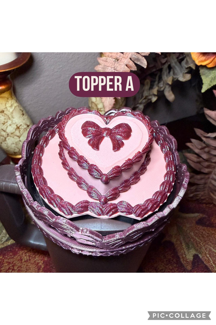 Red Velvet Valentine Cake Heart Tumbler Boot, Halo, Lid Toppers, Straw Topper Slider Buddy, Protective Sleeve, fits 20 30 or 40 oz Stanley